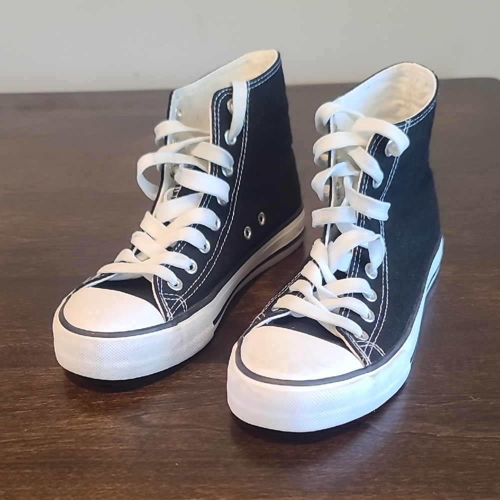 Classic Black High-Top Sneakers